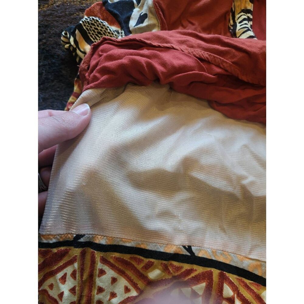 Vintage 90s Midi Dress Women's Medium Sagari Elephant Animal Print - Picture 5 of 5